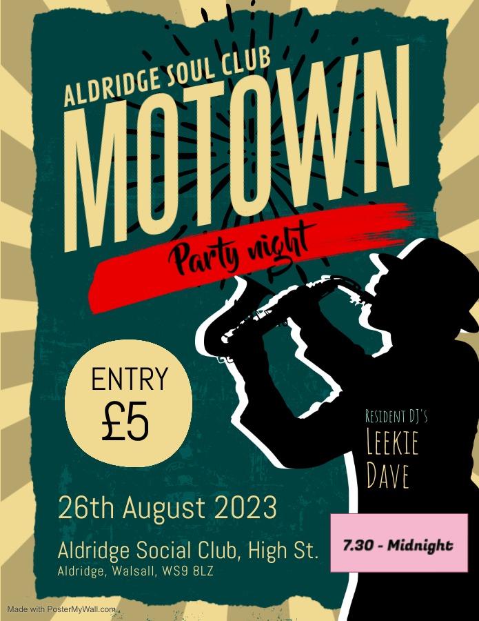 Motown Party Flyer